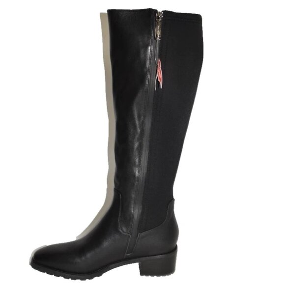 New! Blondo Starling Waterproof Boot Black Leather Size 8 DD518 5050 Stretch - Picture 2 of 7